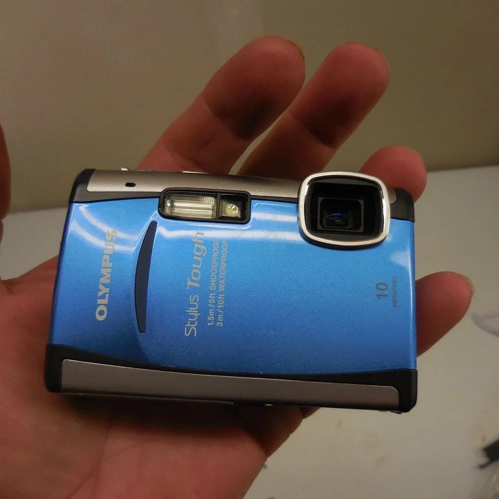 Olympus Stylus Tough-6000 Blue 10MP Digital Camera Bundle Shockproof Waterproof